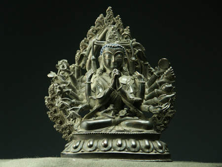 【楽天市場】准胝観音 銅造彫金仕上げ 一点もの：仏像仏画チベット美術卸の天竺堂