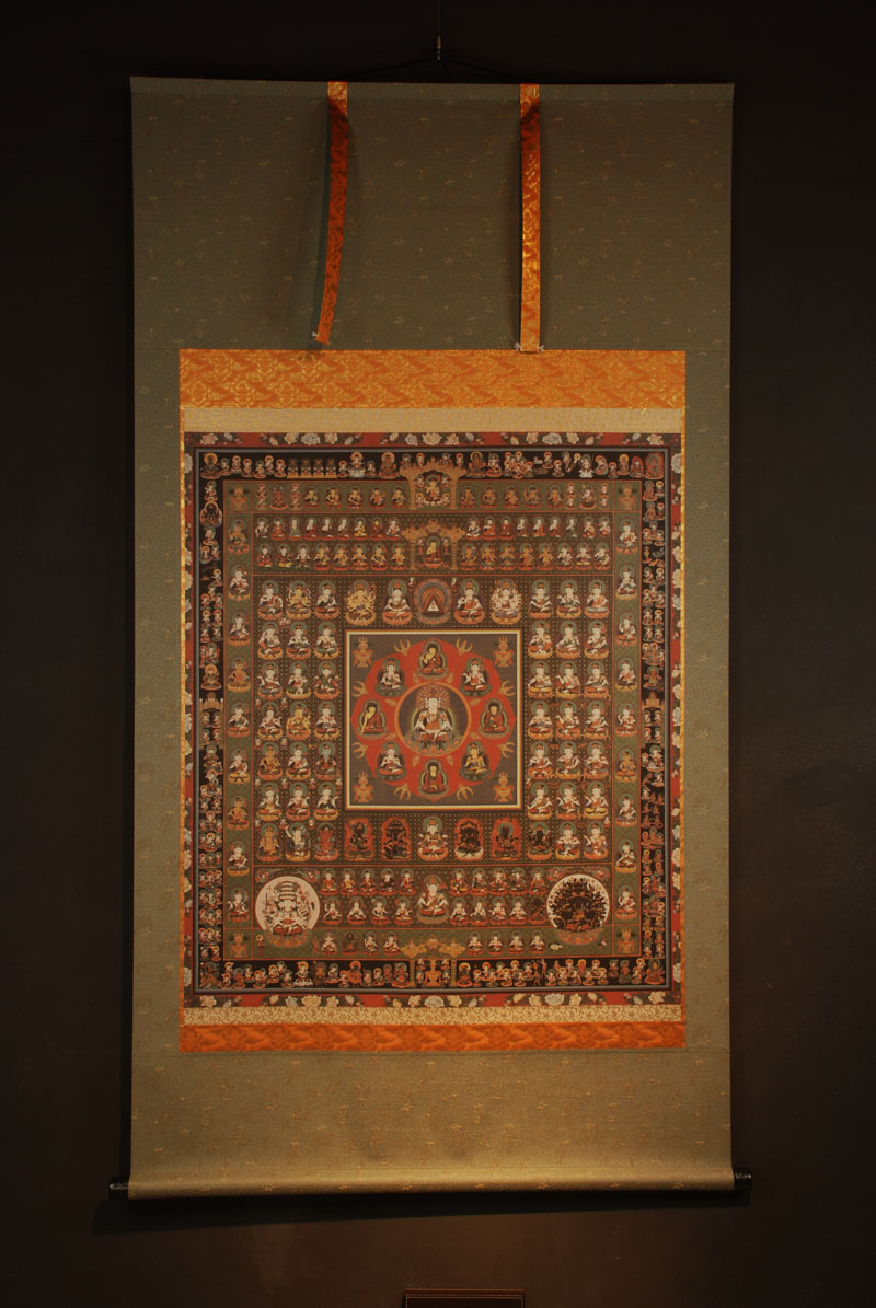 美品 掛け軸 金剛界曼荼羅図 仏画 観音 曼荼羅について⑭》 金剛界曼荼羅の右上の1画である｢理趣会｣は