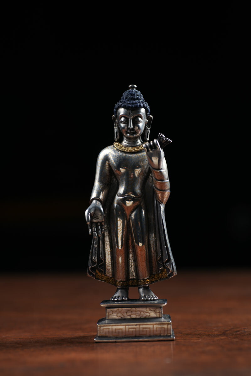 楽天市場】弥勒仏（弥勒菩薩） 銅造鍍金彫金仕上げ 一点もの : 仏像