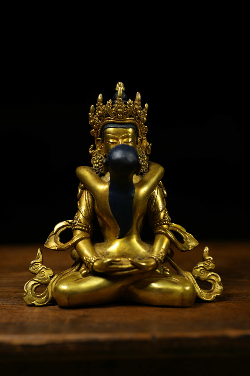 楽天市場】歓喜仏（ヤブユム）銅造 彫金仕上げ 一点もの : 仏像仏画