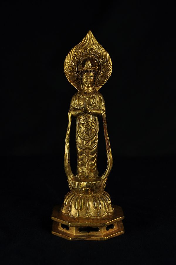 楽天市場】観音菩薩 銅造彫金仕上げ : 仏像仏画チベット美術卸の天竺堂