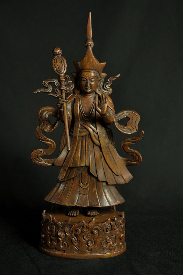 釈迦遊行像 銅造彫金仕上