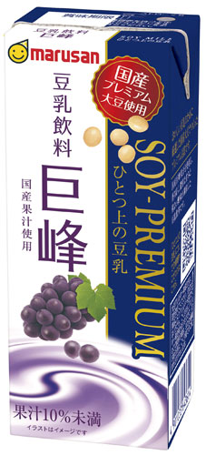 マルサン ソイプレミアム ひとつ上の豆乳 豆乳飲料 巨峰 200ml 紙パック