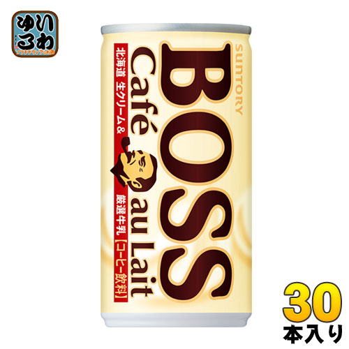 サントリー BOSS カフェオレ 185g 缶 30本入〔ボス　SUNTORY　カフェオ･レ　缶コーヒー〕