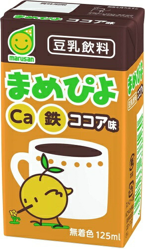 マルサンまめぴよ豆乳飲料ココア味125ml紙パック24本入