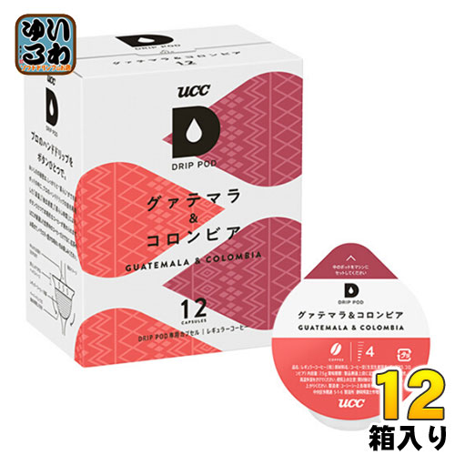 UCC DRIP POD（ドリップポッド） グァテマラ＆コロンビア 7.5g×12杯分 12箱 (6箱入×2 まとめ買い) 〔コーヒー〕