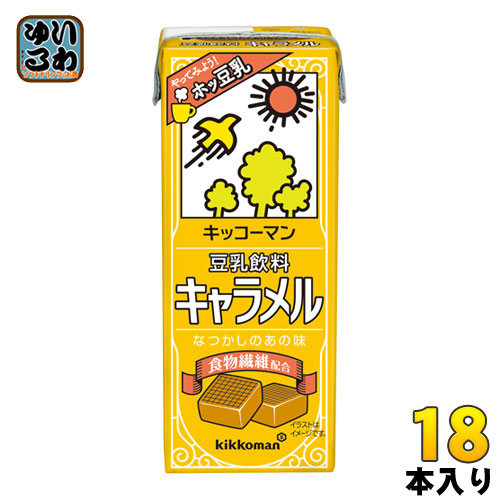 楽天市場 キッコーマン 豆乳飲料 キャラメル 0ml 紙パック 18本入 豆乳 いわゆるソフトドリンクのお店