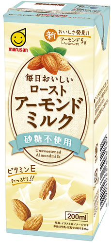 マルサンアイ 毎日おいしい ローストアーモンドミルク 砂糖不使用 200ml 紙パック 48本 (24本入×2 まとめ買い) 植物性ミルク |  antiguaboreal.com