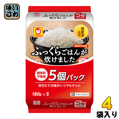 東洋水産 ふっくらごはんが炊けました 180g 5食セット×4袋入 国産米 ご飯 レンジ調理