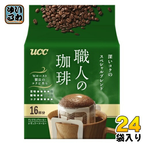 UCC 職人の珈琲 ワンドリップコーヒー 深いコクのスペシャルブレンド 16杯分 24袋 (6袋入&times;4 まとめ買い) コーヒー ドリップコーヒー 珈琲 レギュラーコーヒー｜いわゆるソフトドリンクのお店
