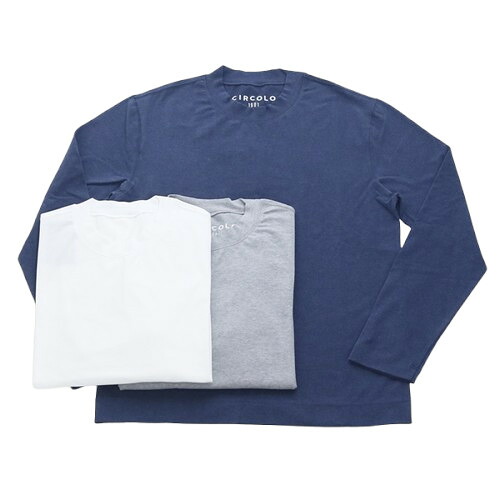 CIRCOLO 1901 チルコロ 1901 [秋冬] カシミヤタッチ ストレッチコットン クルーネックカットソー ロングスリーブ ガーメントダイ CN4953