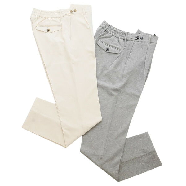 【SALE30】BERWICH ベルウィッチ ストレッチ ジャージー パンツ 1プリーツ シャーリング BERTO ベルト GT1001X｜NAKAGAWA店