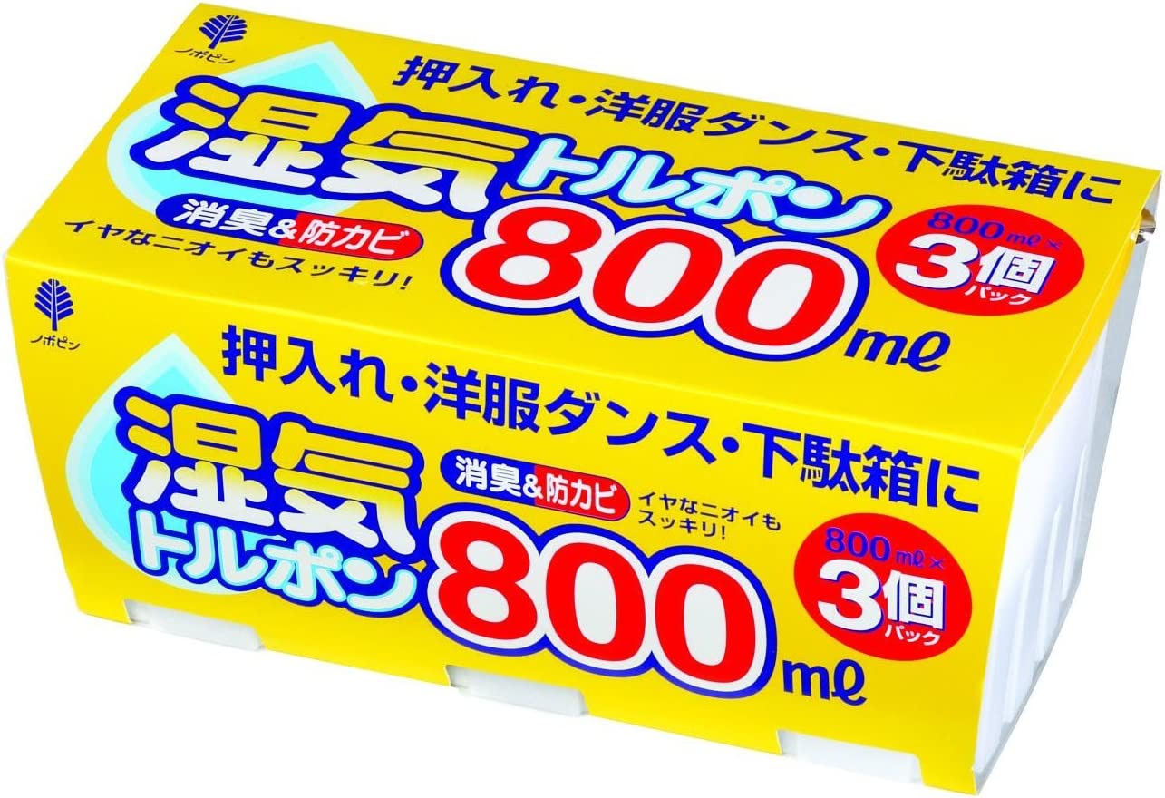【送料込み】【日本製】 湿気トルポン　800ml　3個パック×8セット　紀陽除虫菊　J-6005 除湿　湿気