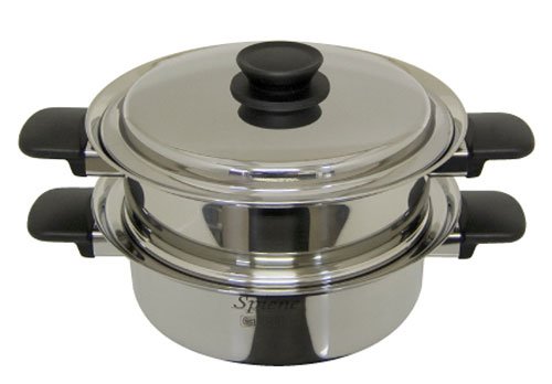 【日本製】 スピーネ　２段蒸し器　２３ｃｍ　IH対応　ウルシヤマ金属　ステンレス　スチーマー