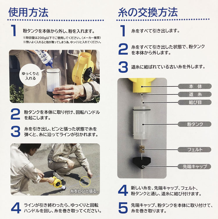楽天市場 プロマート メガライン ２倍速 Mln50 大型画線器 50ｍ 舗装工事 基準出し チョークライン 株式会社中川金物