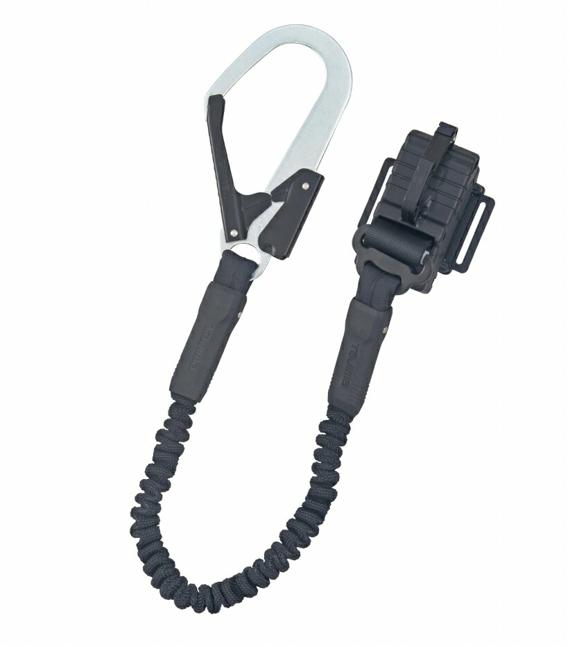 タジマ 胴ベルト用ランヤード 蛇腹縦型L1 B1JR150-TL1BK スチールフック