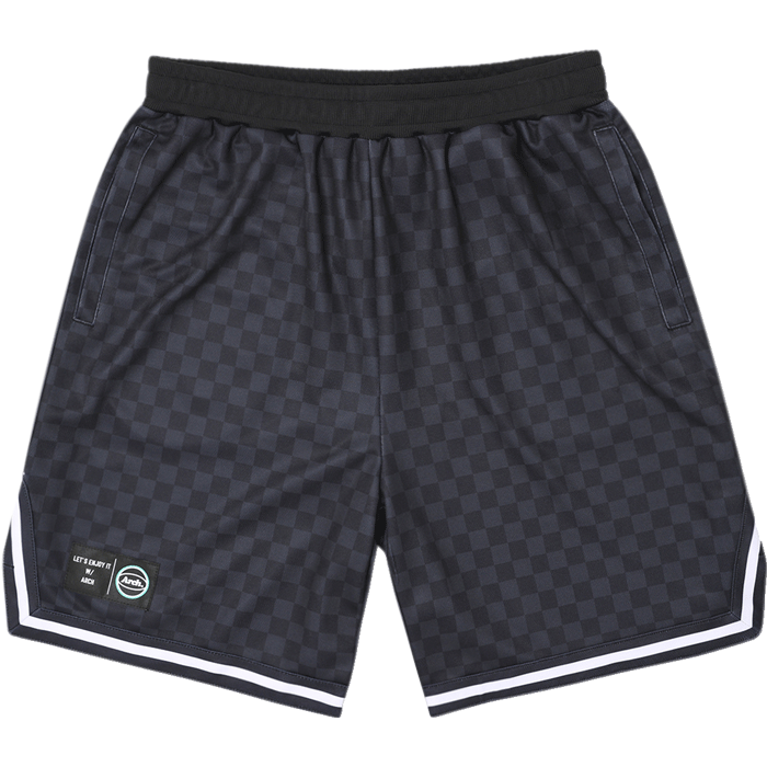 【★25％OFF★】Arch[アーチ] Arch checkered shorts / アーチ チェックド ショーツ【B125-104】（Arch アーチ メンズ ユニセックス バスケットボール ショーツ ブラック）