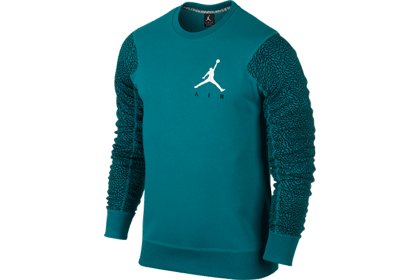 JORDAN[ブランドジョーダン] JORDAN ロングスリーブ フリースクルー（JORDAN ジョーダン メンズ ユニセックス スウェット クルーネック トロピカルティール）