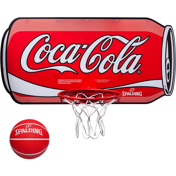 SPALDING[スポルディング] コカ・コーラ カン ブレークアウェイ 180°ミニバックボード【561094ZG】（SPALDING スポルディング Coca Cola コカ・コーラ バスケットボール ミニバックボード）