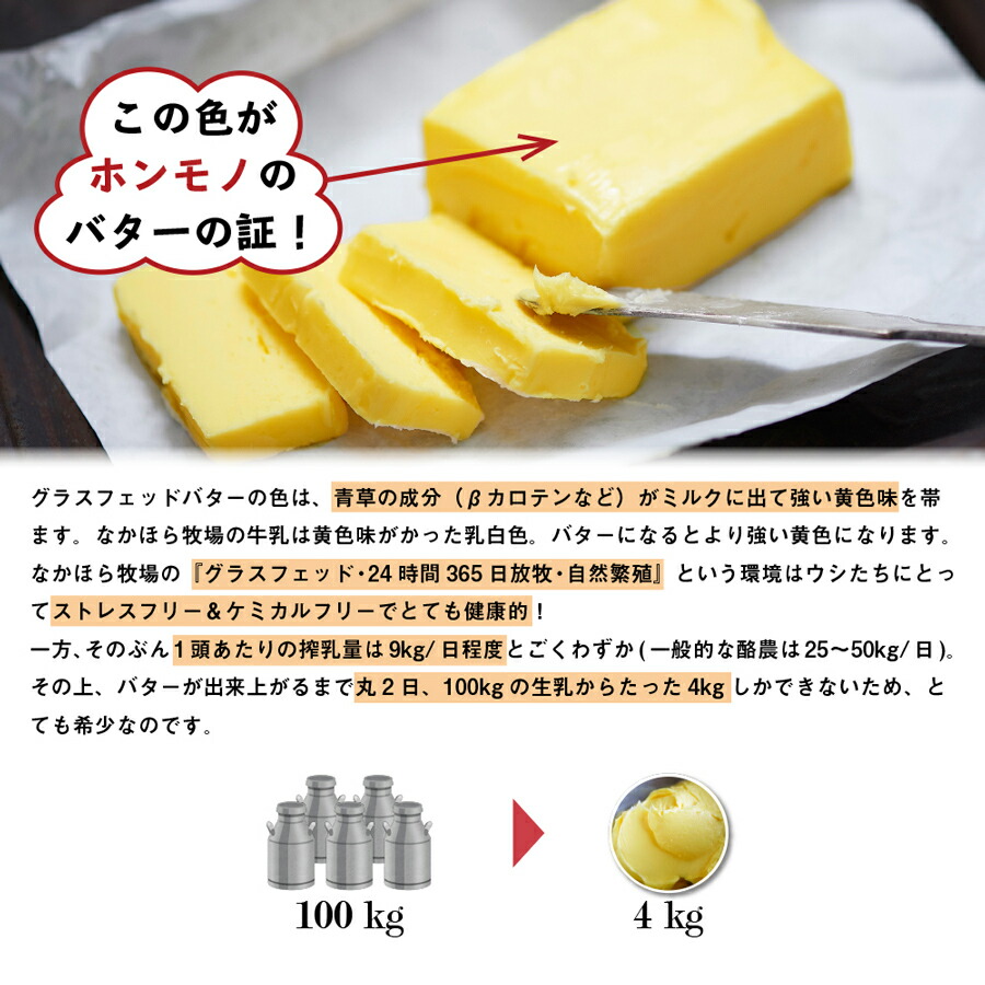 なかほら牧場 国産 グラスフェッドバター 無塩 岩手 牧場直送 100g バター 放牧バター 青空レストラン マツコの知らない世界 お取り寄せ ［冷蔵  冷凍可］ Nov チーズ・乳製品 | antiguaboreal.com