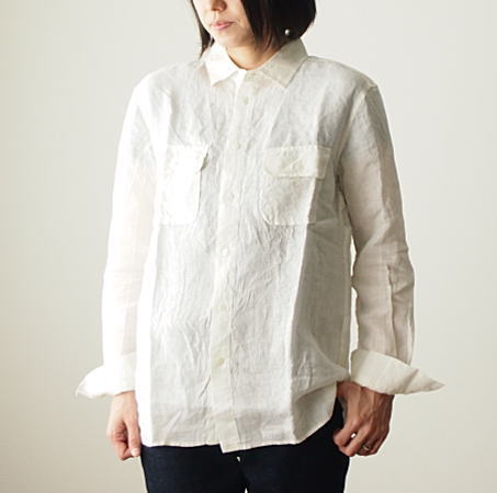 Rag sista(ラグシスタ)ハードマンズリネンオーバーシャツ|natural standard