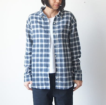 kelen(ケレン)コットン ヨークリブ切替え チェック シャツ｜natural standard