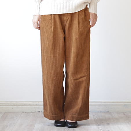 【20%OFF】OUVELLES DU PARADIS(ヌーヴェルドゥパラディー)コーデュロイワイドパンツ｜natural standard 9,768円