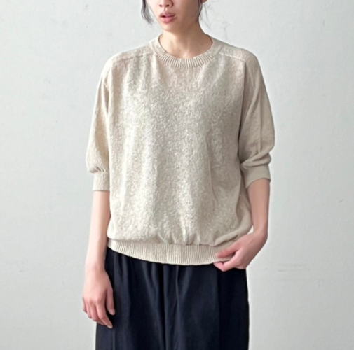 LinenYa（リネンヤ）半袖編み物和紙混