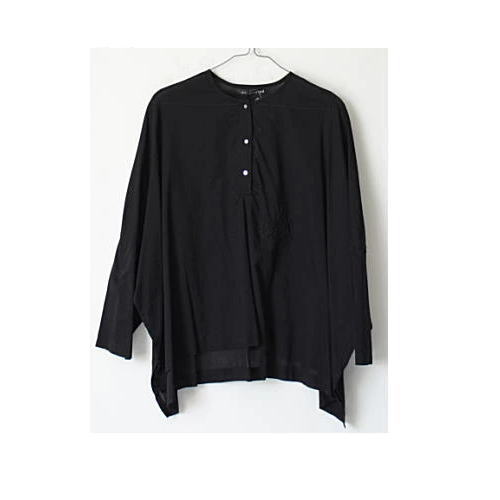 【sale】mizuiro-ind(ミズイロインド)刺しゅうヘンリーネックシャツ