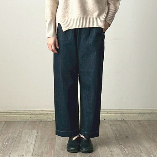 楽天市場】Calen h（カレンアッシュ）ライトデニムイージーパンツ