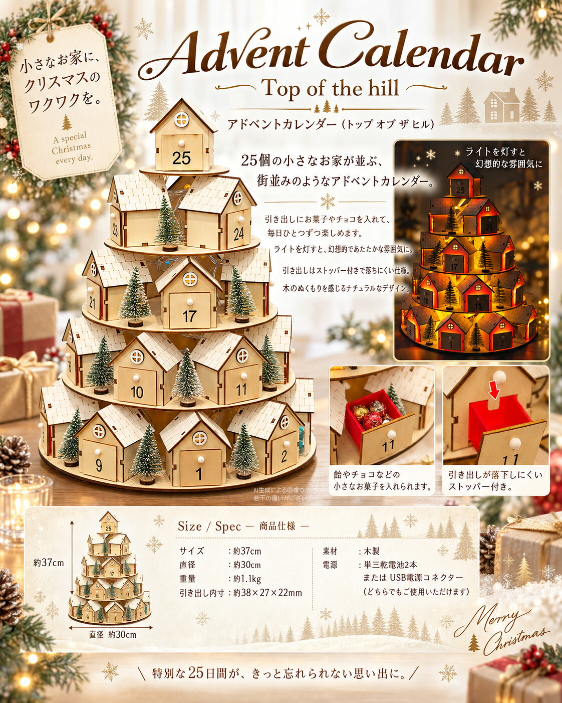 創業70年！老舗クリスマスツリー専門店】 アドベントカレンダー