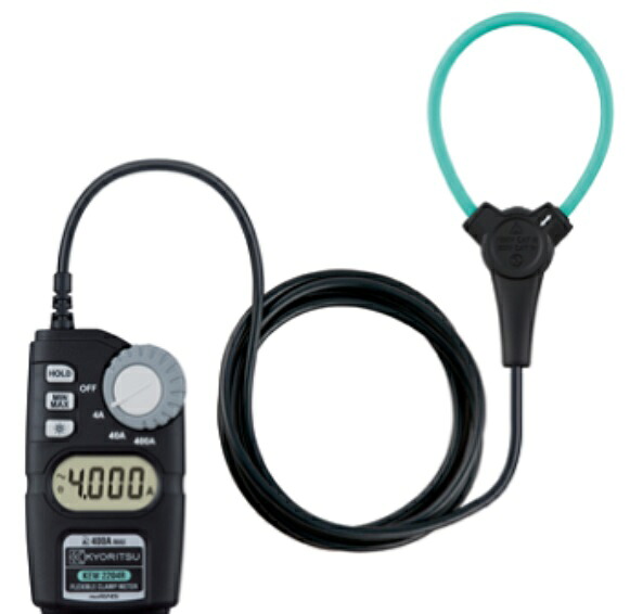 【ポイント10倍】 共立電気計器 KYORITSU 交流電流測定用クランプメータ KEW2204R 実効値タイプのACフレキシブルクランプ フレキシブルセンサ採用 最大値/最小値表示機能付 バックライト 最小分解能0.001A｜中北電機