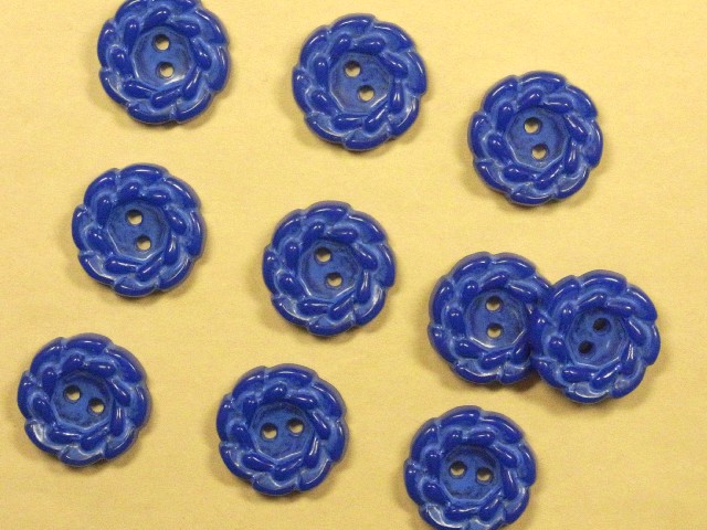 楽天市場 プラボタン 13 15 18 21 24ｍｍ 花 ブルー 手芸ナカムラ