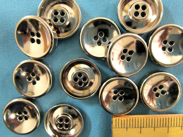 楽天市場】銀製 シルバーボタン#C (直径:11.7mm 厚み:2.9mm) シルバー