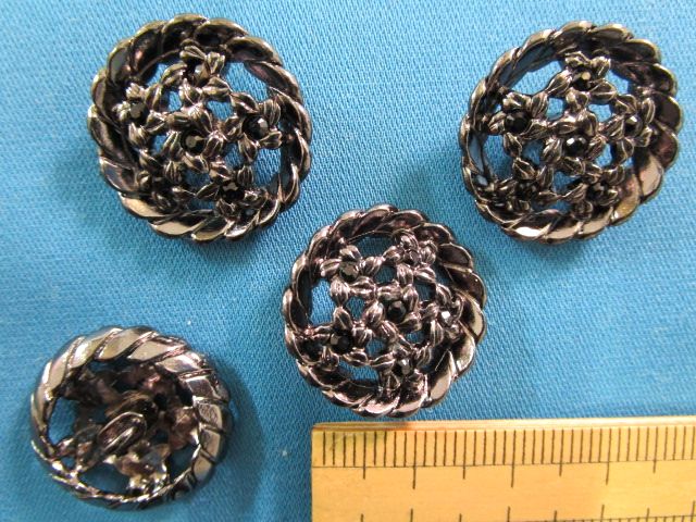 楽天市場】銀製 シルバーボタン#G (直径:20.6mm 厚み:4.3mm) シルバー