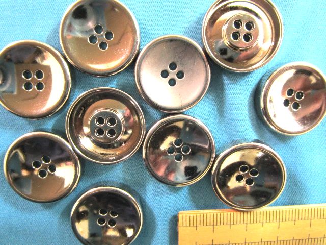 楽天市場】銀製 シルバーボタン#G (直径:20.6mm 厚み:4.3mm) シルバー