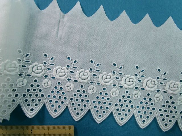 綿レース/Cotton Lace 　黒 Black　14m main image 1