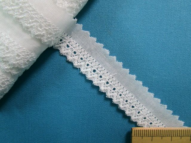 綿レース/Cotton Lace 　黒 Black　14m