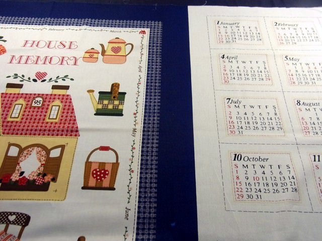 楽天市場 タペストリー1995年カレンダー紺 手芸ナカムラ