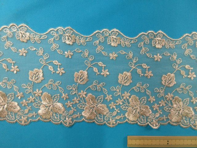 楽天市場】チュールレース（15.3cm幅 2m巻）オフ白 : 手芸ナカムラ