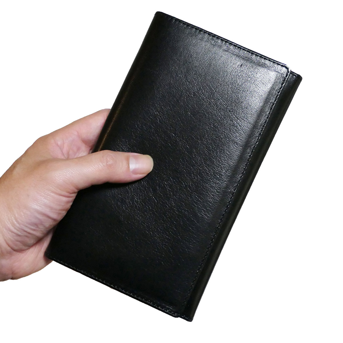 定番人気 三つ折り財布 長財布 マチなし 薄型 ファスナー収納 パスポート 本革 羊革 ラムレザー ヌメシープパスカル ブラック 21年秋冬新作 Esdm Jatimprov Go Id