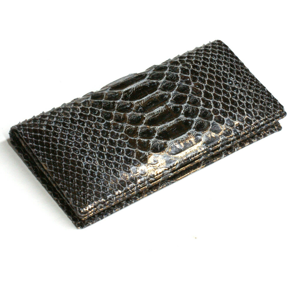 楽天市場】長財布 メンズ レディース 本革 パイソン 財布 笹マチ型