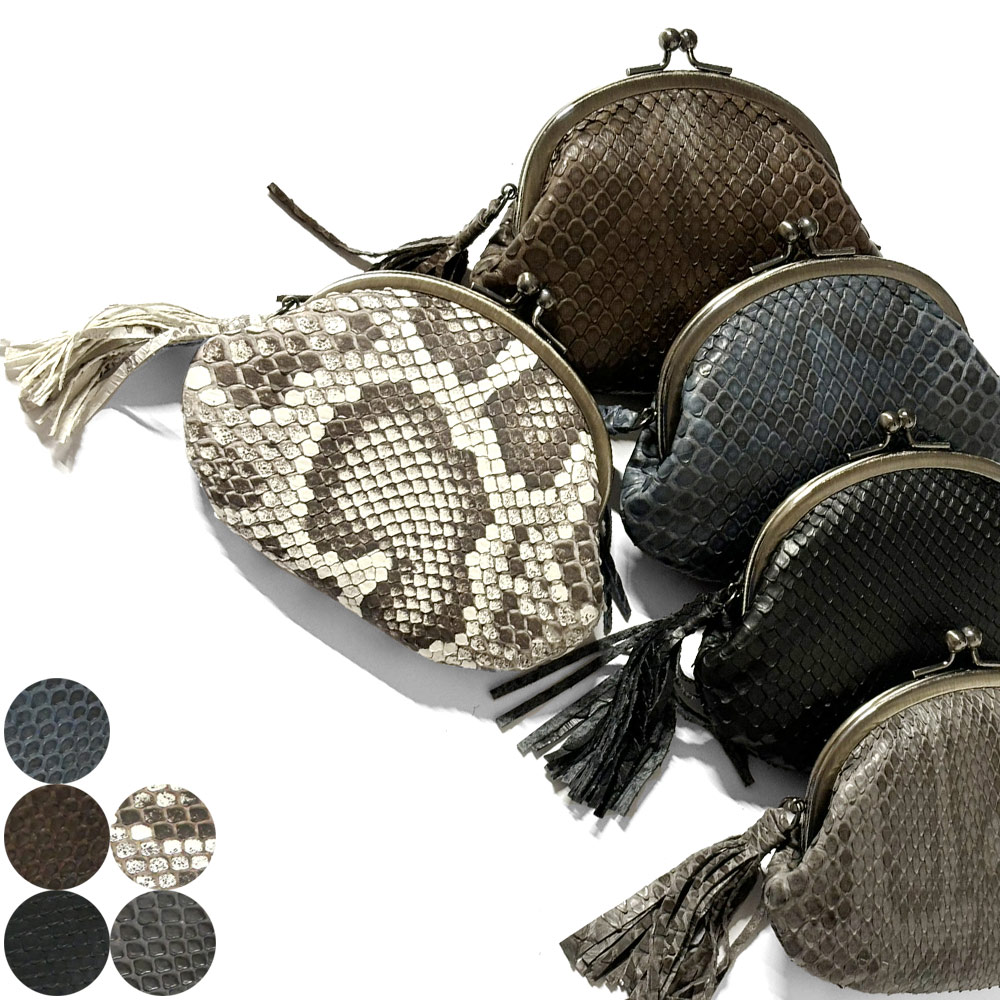 楽天市場】がま口 口金 がま口財布 レディース メンズ パイソン 財布