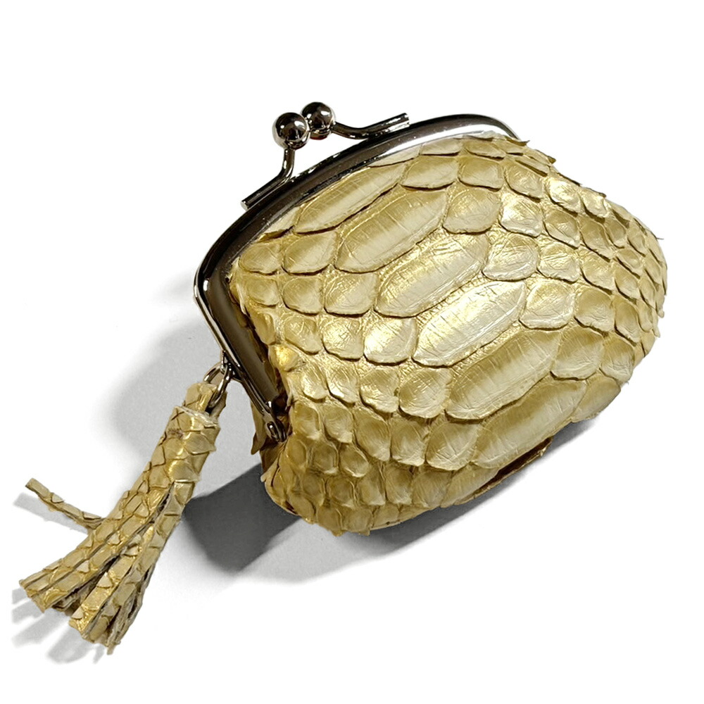 楽天市場】がま口 口金 がま口財布 レディース メンズ 本革 パイソン