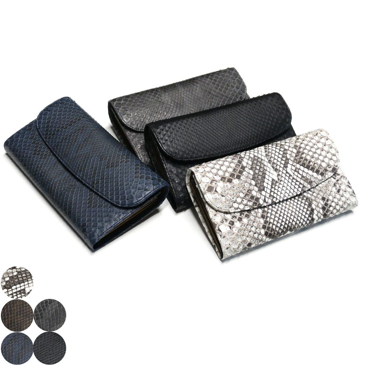 楽天市場】長財布 ラウンドファスナー財布 パイソン 財布 メンズ