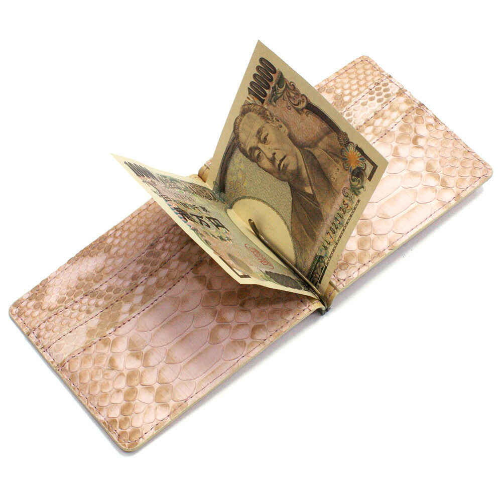 楽天市場】札ばさみ パイソン 財布 マネークリップ / メンズ