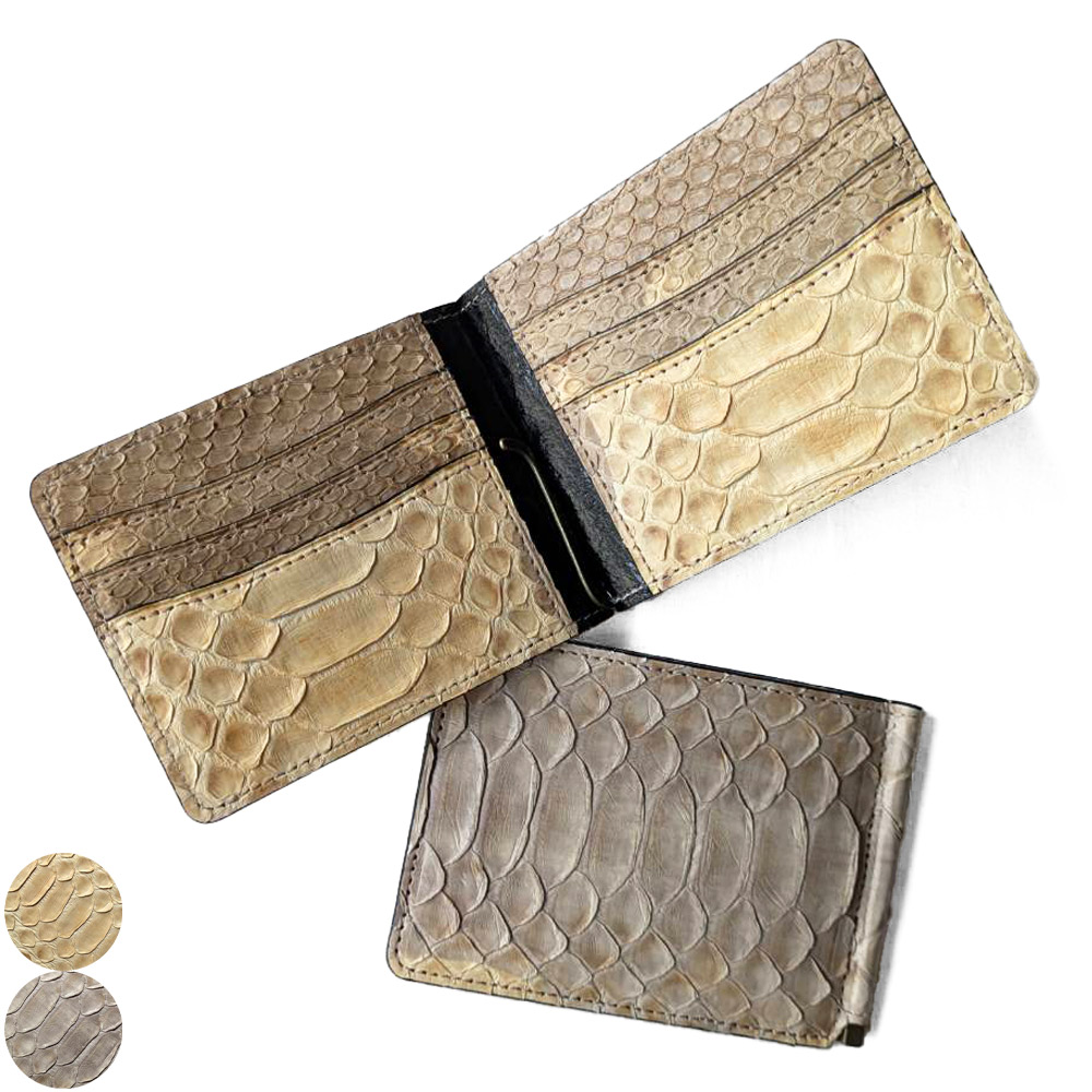 楽天市場】札ばさみ パイソン 財布 マネークリップ / メンズ