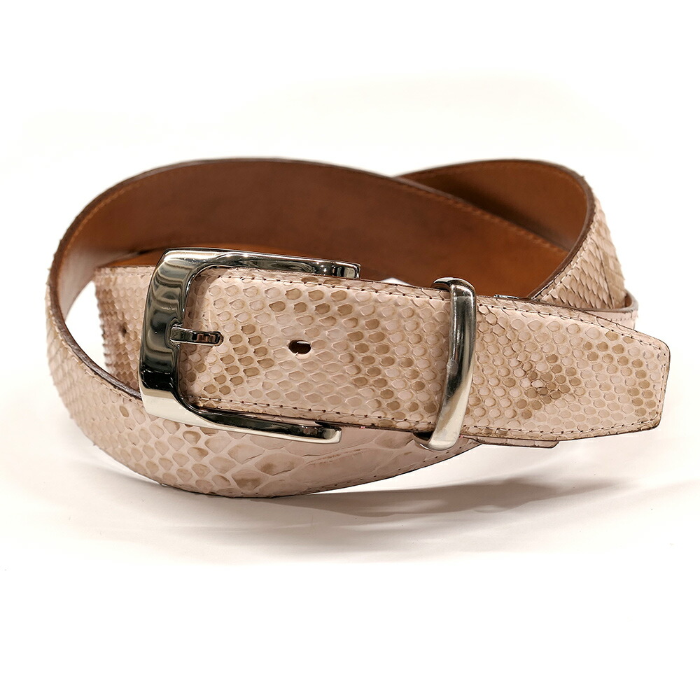 楽天市場】ベルト レザーベルト 本革ベルト 4cm幅 パイソン革 ヘビ革
