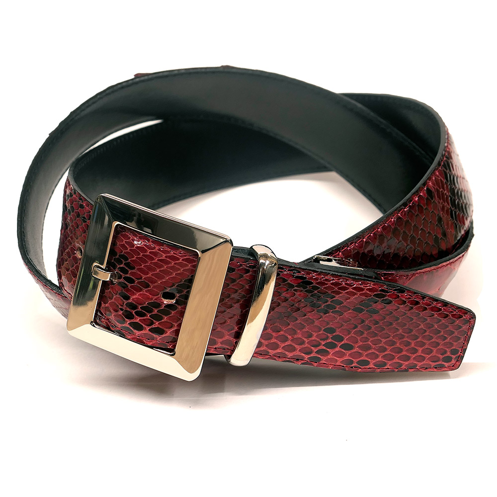 楽天市場】ベルト レザー ベルト パイソン革 蛇革 ヘビ革 3.5cm