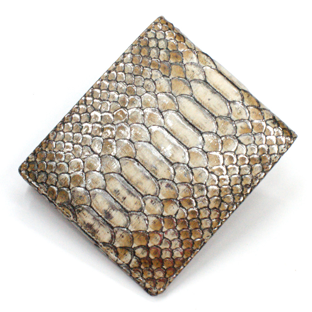 楽天市場】蛇革財布 財布 メンズ レディース 本革 二つ折り 折り財布